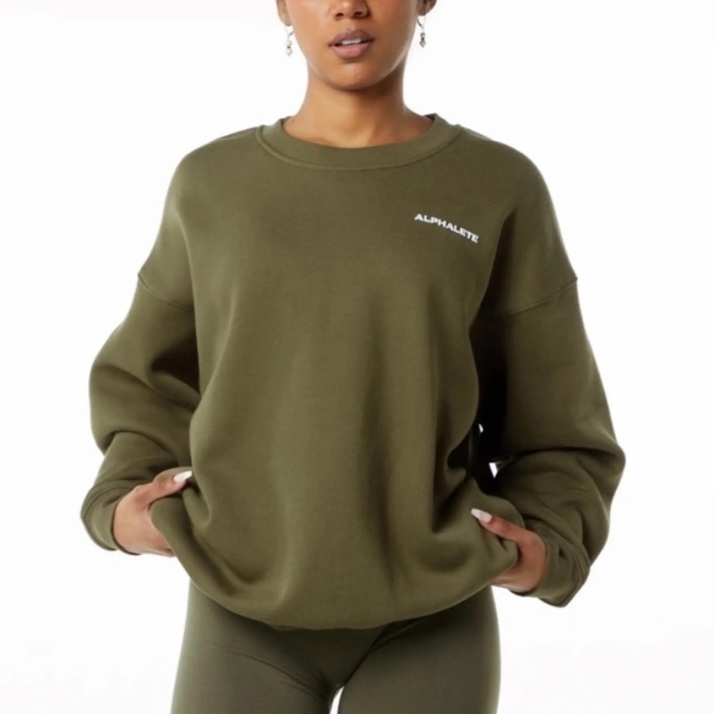 Alphalete Sweatshirt, Grey & Green Available, S